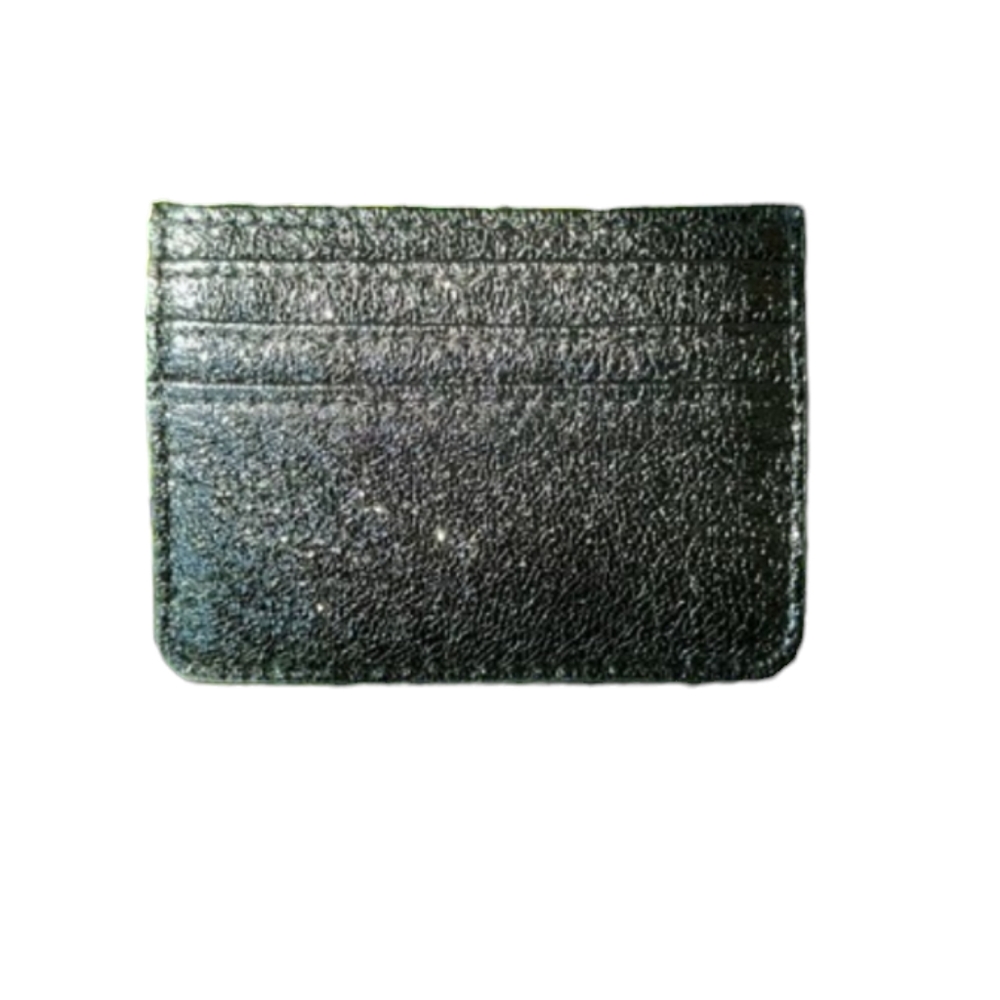 Black Glitter Metallic Wallet - (#0426)